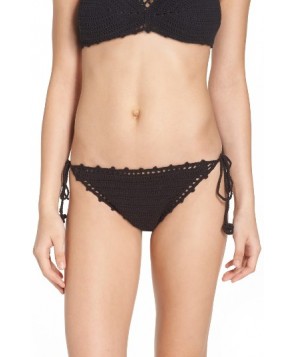 The Bikini Lab Take It Crochet Bikini Bottoms  - Black