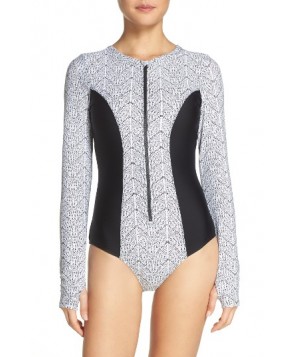 Mott 50 Long Sleeve One-Piece Swimsuit - Black