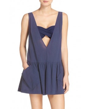 Milly Cotton Cover-Up Dress  - Blue