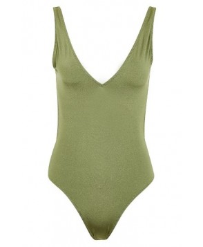 Topshop Pamela One-Piece Swimsuit  US (fits like 1-1) - Green