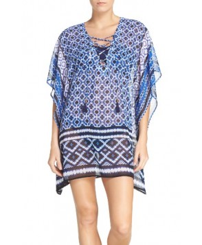 Tommy Bahama Shibori Cover-Up Tunic/Medium - Blue