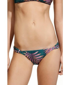 Vix Swimwear Leaves Loop Bikini Bottoms - Green