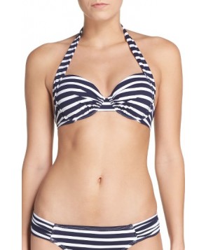 Tommy Bahama Stripe Underwire Bikini Top B - Blue