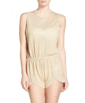 Luli Fama Scalloped Cover-Up Romper