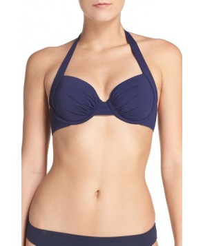 Tommy Bahama Underwire Halter Bikini Top4DD - Blue