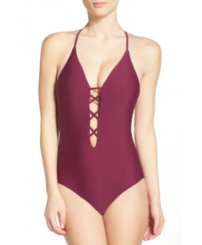 Bca Move Along One-Piece Swimsuit - Burgundy