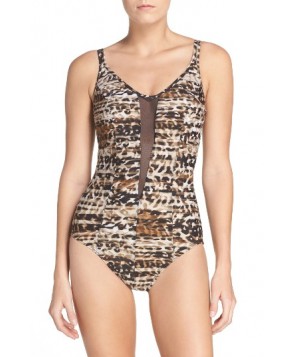 Miraclesuit Wild Side Underwire One-Piece Swimsuit - Brown