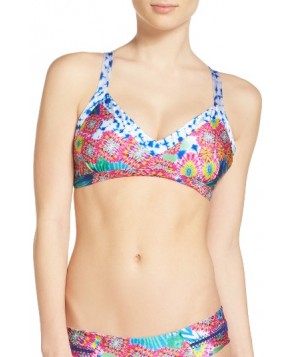 Luli Fama Print Bikini Top - Blue