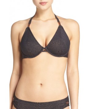 Freya 'Glam Rock' Underwire Halter Bikini Top0E (DDD US) - Black