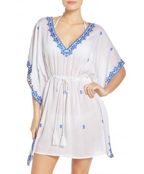 Tommy Bahama Embroidered Cover-Up Tunic/X-Large - White
