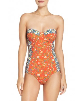 Tory Burch Underwire One-Piece Swimsuit - Orange