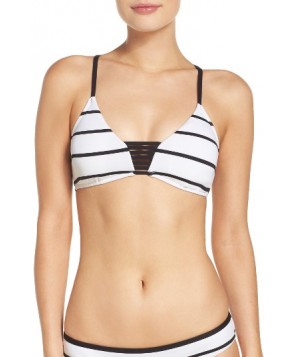Seafolly Castaway Stripe Bikini Top US / 14 AU - White