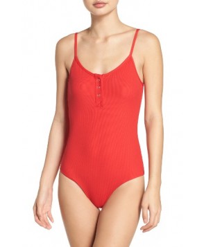 Tavik Lila Ribbed One-Piece Swimsuit - Red