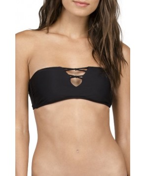 Volcom Simply Solid Bandeau Bikini Top - Black