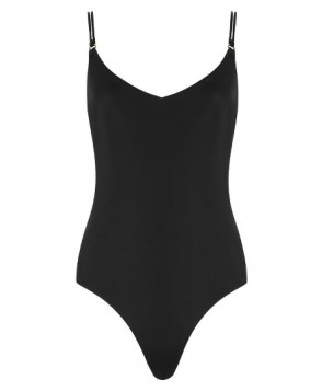 Topshop Strappy One-Piece Swimsuit US (fits like 2-4) - Black