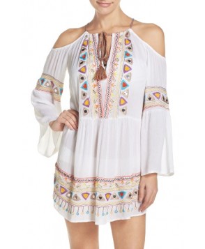 Nanette Lepore Cold Shoulder Cover-Up Dress - White