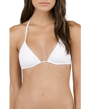 Volcom Simply Solid Triangle Bikini Top - White