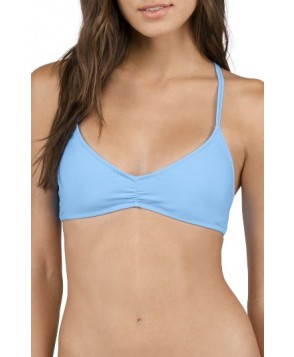 Volcom Simply Solid V-Neck Bikini Top - Blue