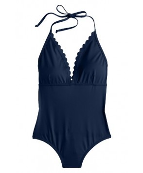 J.crew Scallop One-Piece Swimsuit - Blue