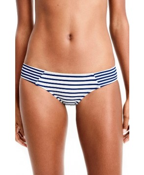 J.crew Stripe Surf Bikini Bottoms - White