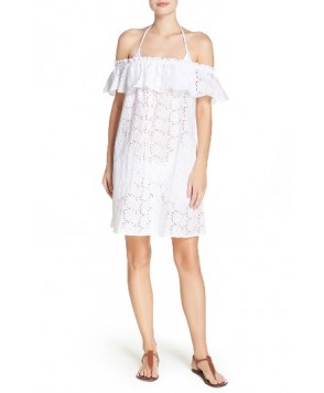 Tory Burch Broderie Off The Shoulder Cover-Up Dress - White