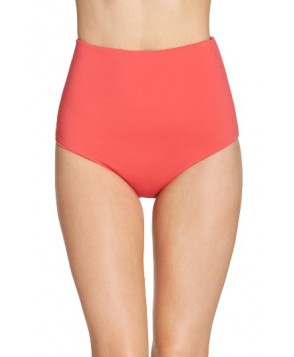 Mara Hoffman High Waist Bikini Bottoms - Coral