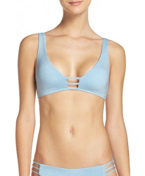  L Space Bralette Bikini Top, Size D - Blue