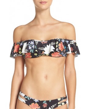 Byrds Of Paradise Sanya Off The Shoulder Bikini Top - Black