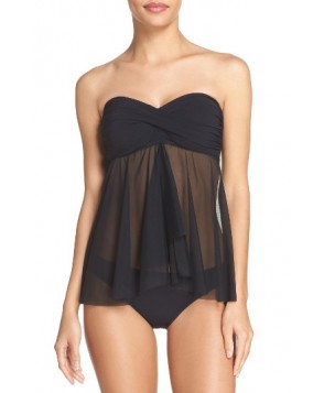 Profile By Gottex Flyaway Tankini Top - Black