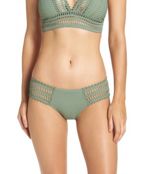 Robin Piccone 'Sophia' Crochet Bikini Bottoms - Green