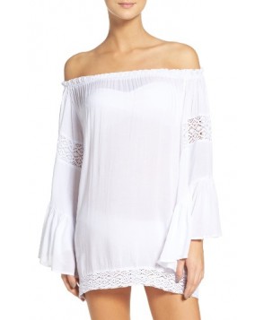 Surf Gypsy Off The Shoulder Cover-Up Tunic - White