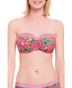 Blush By Profile Japanika Underwire Bandeau Bikini Top D - Coral