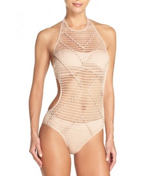Kenneth Cole New York Wrapped In Love One-Piece Swimsuit - Beige