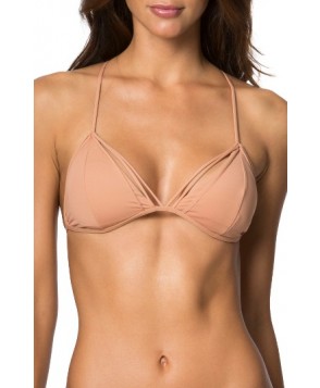 O'Neill Malibu Solids Strappy Triangle Bikini Top - Beige