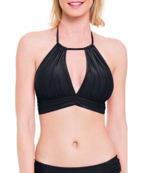 Blush By Profile Mykonos High Neck Bikini Top D - Black
