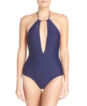 Ted Baker London Halter One-Piece Swimsuit - Blue