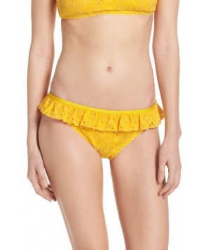 Kate Spade New York Ruffle Bikini Bottoms - Yellow
