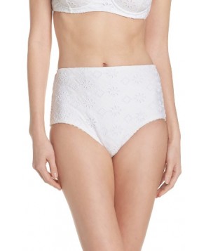 Kate Spade New York Half Moon Bay High Waist Bikini Bottoms - White