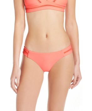 Pilyq Stitch Bikini Bottoms - Coral