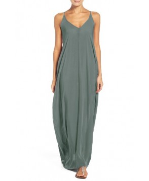 Elan V-Back Cover-Up Maxi Dress - Green