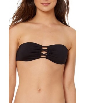 Dolce Vita Reversible Bandeau Bikini Top - Black