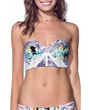 Maaji Lights Camera Bustier Bikini Top - Blue