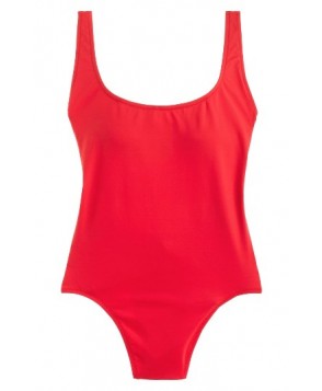 J.crew Scoop Back Italian Matte One-Piece Swimsuit - Red