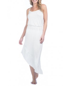 Green Dragon Asymmetrical Cover-Up Dress - White