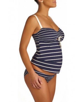 Pez D'Or Marine Stripe Maternity Tankini Swimsuit - Blue