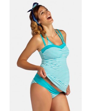 Pez D'Or 'La Mer' Three-Piece Maternity Swimsuit Set  - Blue