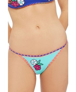 Topshop Embroidered Crochet Bikini Bottoms