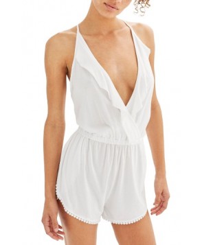 Topshop Jersey Wrap Cover-Up Romper - White