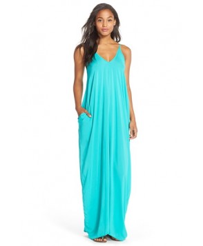 Elan V-Back Cover-Up Maxi Dress  - Green