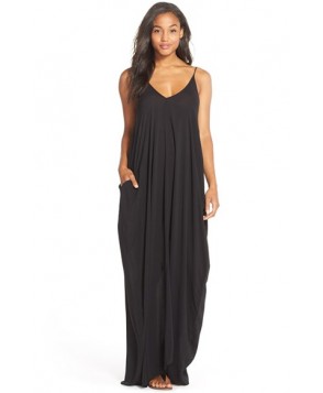 Elan V-Back Cover-Up Maxi Dress  - Black